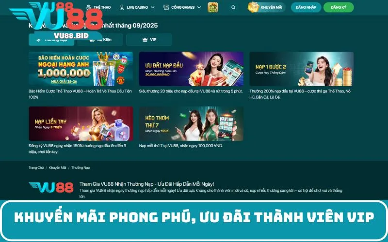 Khuyến mãi phong phú, ưu đãi thành viên VIP