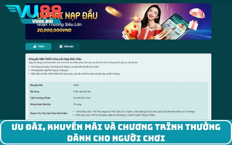 Ưu đãi, khuyến mãi và chương trình thưởng dành cho người chơi